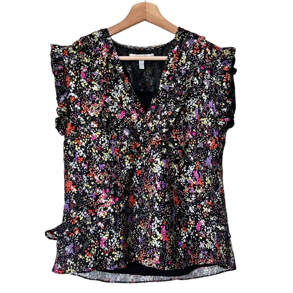 Derek Lam 10 Crosby 8 Women's Floral Ruffle Blouse